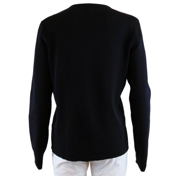 NEW - Rino Rossi Black Knit Zippered Cardigan - Picture 2 of 3